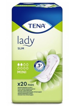 Тонкі урологічні прокладки Tena Lady Slim Mini, 2 краплі, 20 шт.